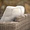 Armen Living Bahamas Outdoor Wicker & Teak Wood Lounge Chair with Beige Olefin LCBACHBR - alternate 7